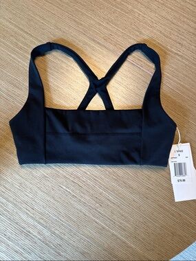 l*space Black Cross-Back Sports Bra